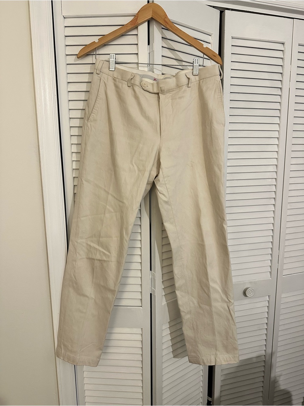 Isaia Light Beige Cotton Chinos